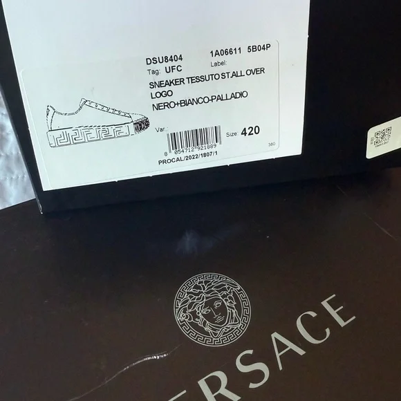 Versace Monochrome Logo Sneakers size 42